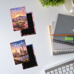 Fridge Magnet Kulkas Rectangle Tema Sunset City Size 54 x 78 cm